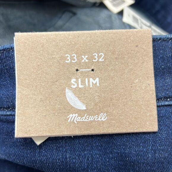 Madewell nr448 Slim Jeans: Airy Stretch Denim Edition 33/32 NWT - Picture 9 of 12